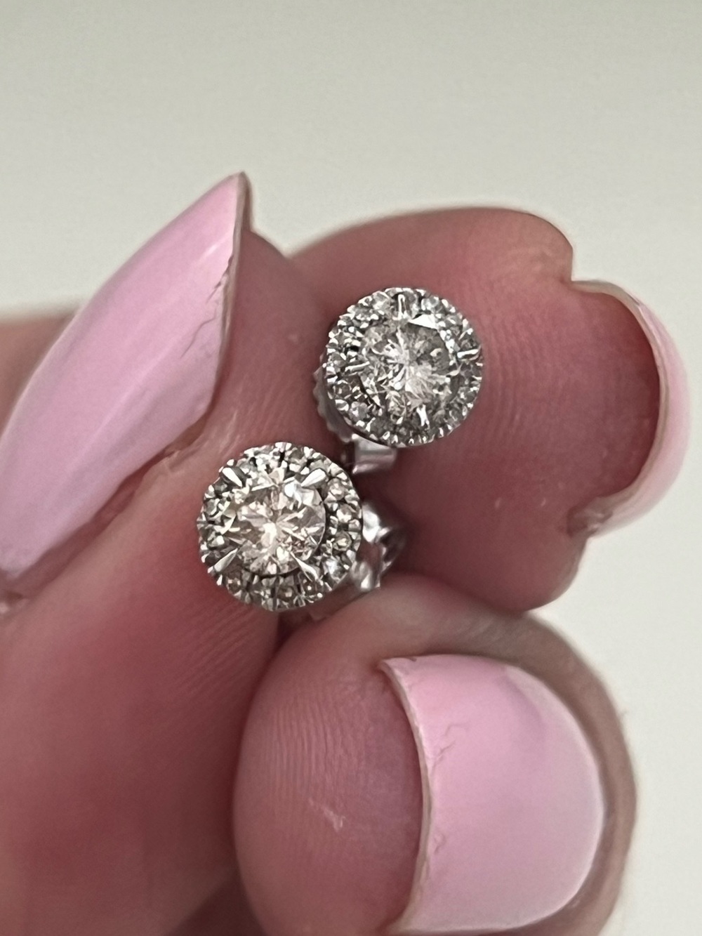 NEW White Gold & Natural Diamond Stud Earrings from Michael Hill, .50 cttw